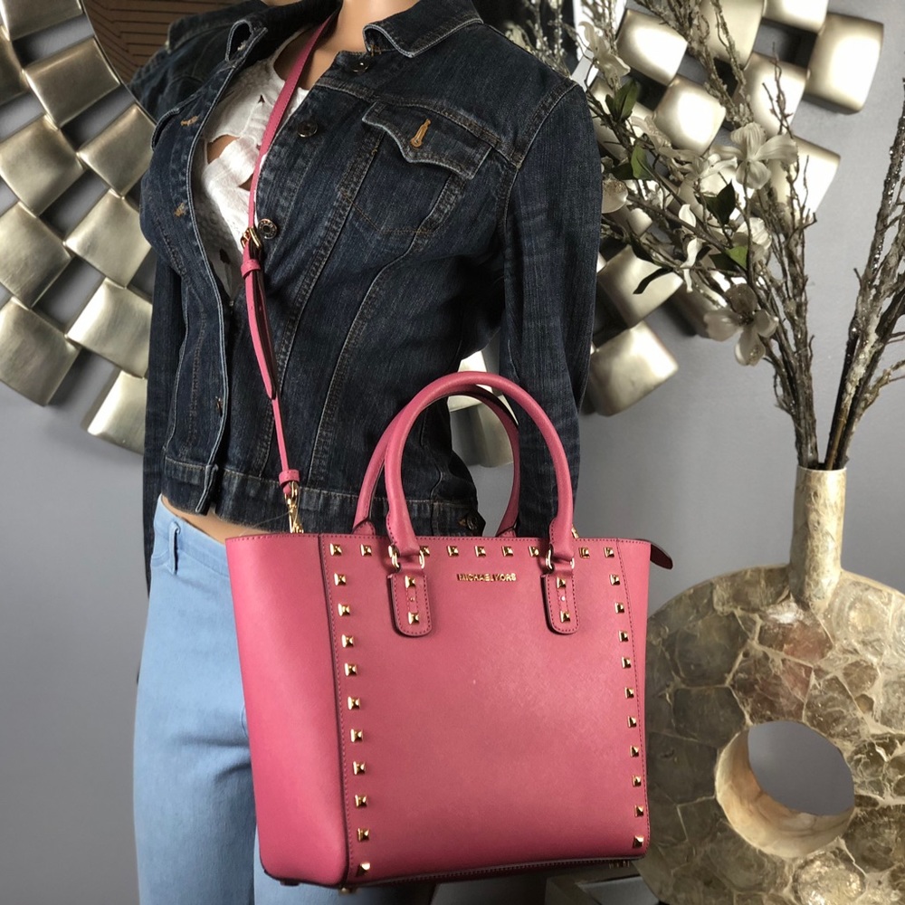 ✨LAST DAY SALE MK Sandrine Stud Large Leather Tote - Picture 8 of 8